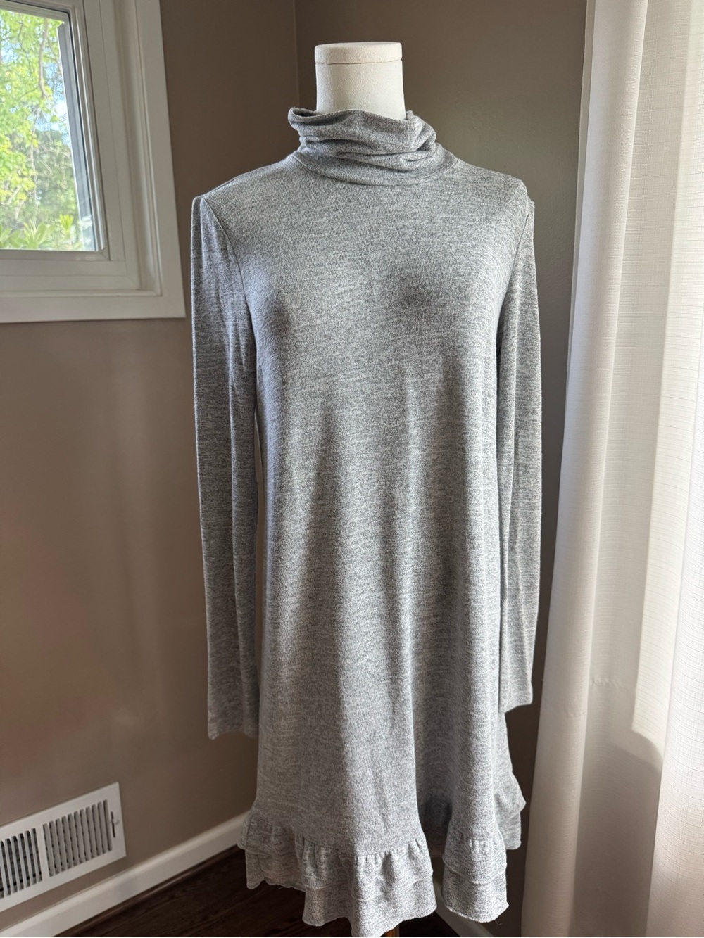 SHEIN Light Heather Gray Knit Top